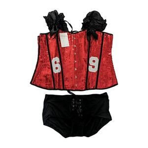 DAISY CORSETS football player 69 Sequin Sequins corset costume NEW Plus Size 6x